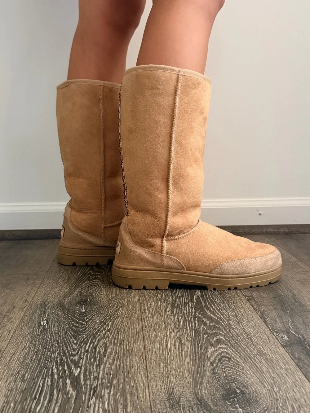 UGG Classic Tall Suede Winter Boot in Tan size 9